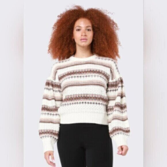 DEX Drop Shoulder Puff Sleeve Knit Sweater  Sz XL - Picture 13 of 15